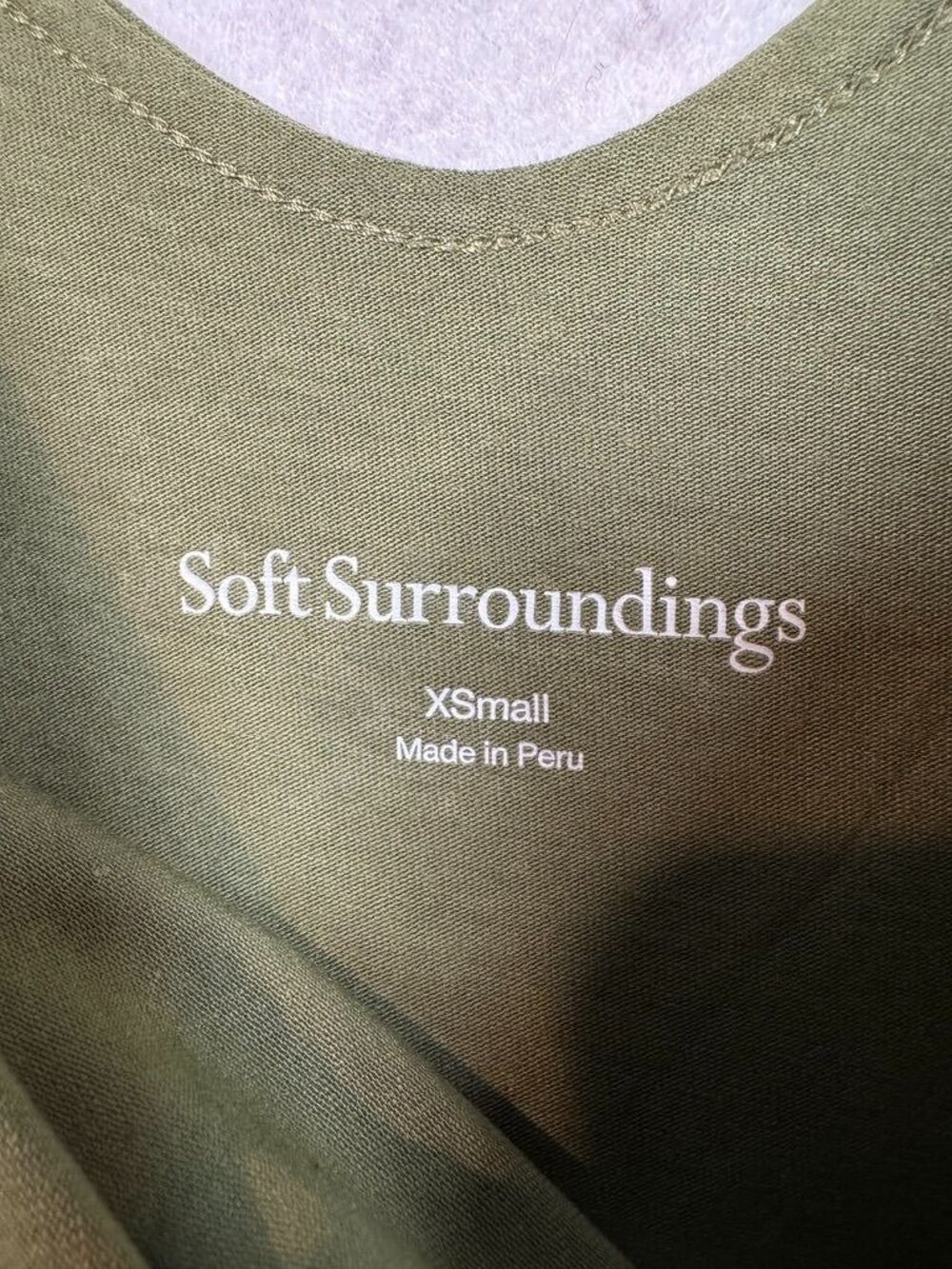 Soft Surroundings Women's Camille T-Shirt Dress Olive Loden Green Size XS 2/4 - Picture 8 of 9